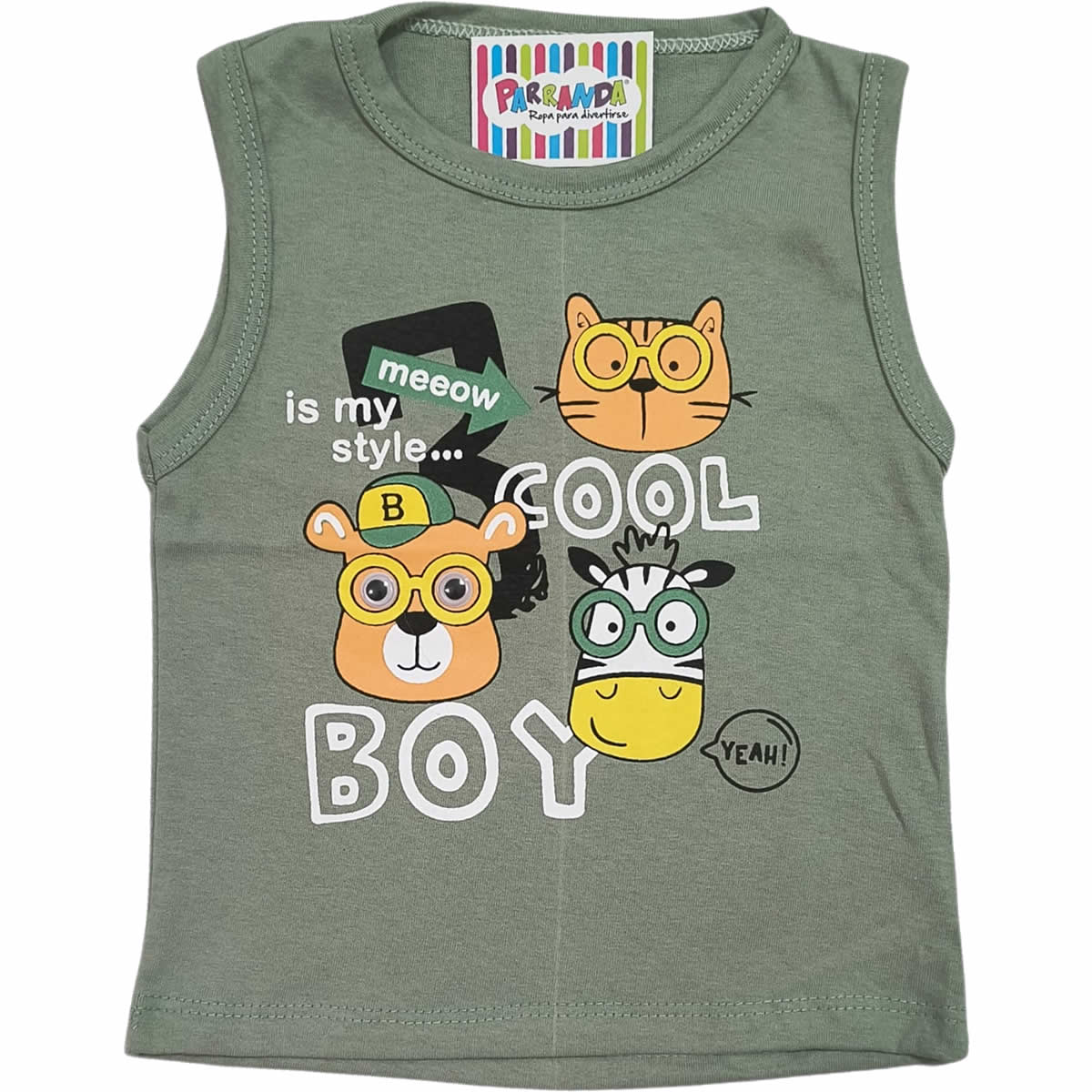 Art 2119 / Musculosas de Algodón con Estampa Bebe Ojitos Talle 2 al 6 - Image 4