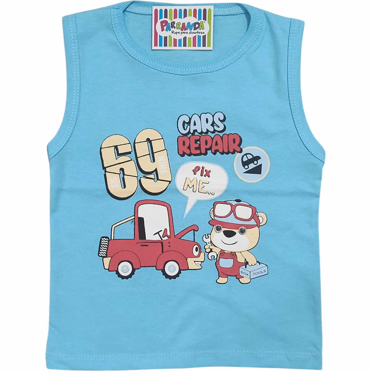 Art 2119 / Musculosas de Algodón con Estampa Bebe Ojitos Talle 2 al 6 - Image 2