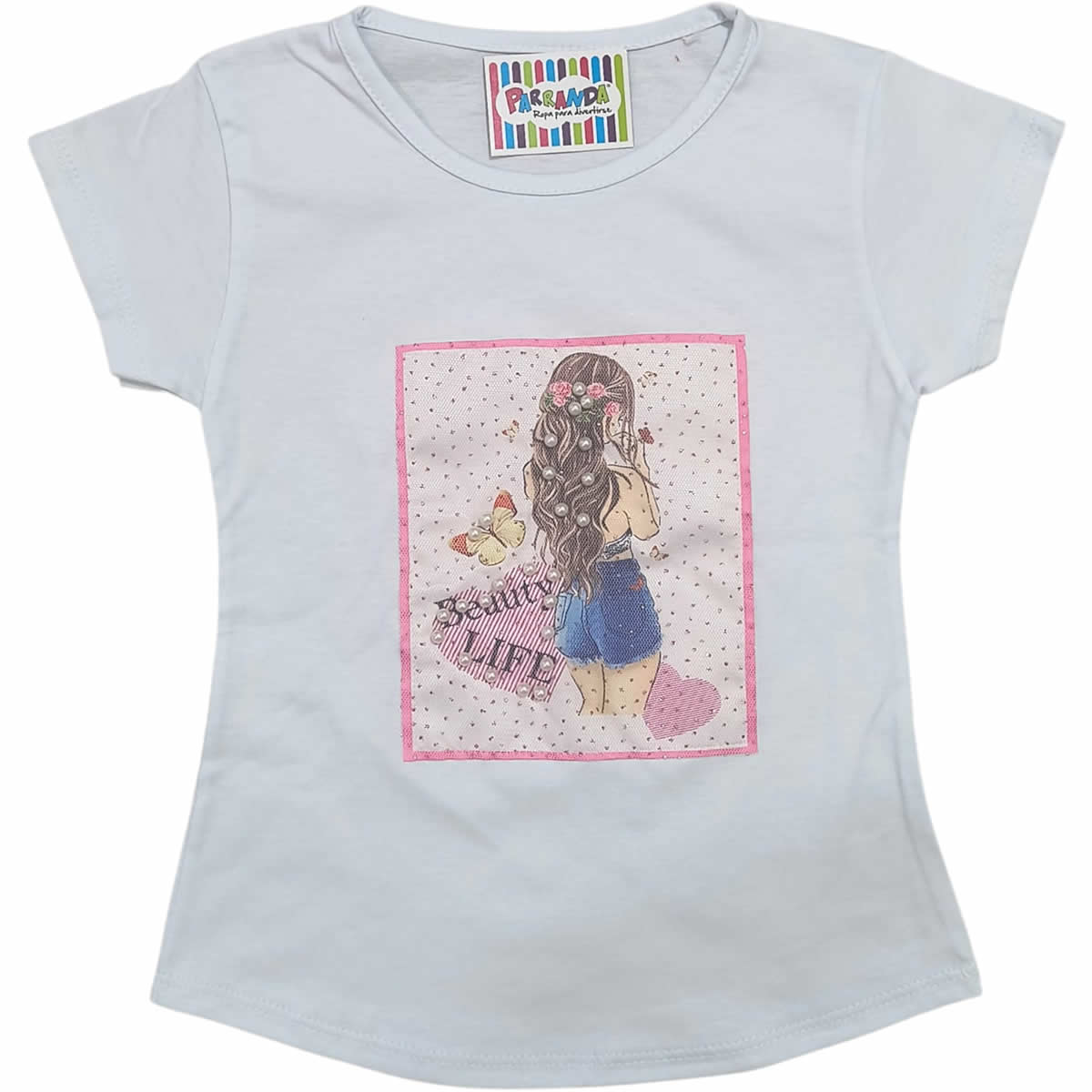 Art 2251 / Remeras de Algodón Peinado Con Aplique perlas talle 4 al 16 - Image 6