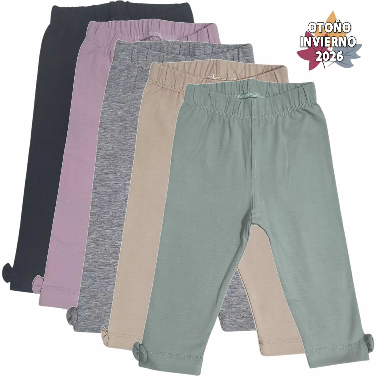 Art 2501 / Calzas de algodon Peinado con Moño - talle 2 al 5