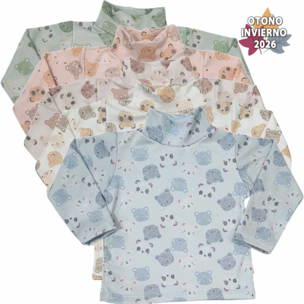 Art 2503 / Media Polera Algodon Soft Frizado talle 2 al 6