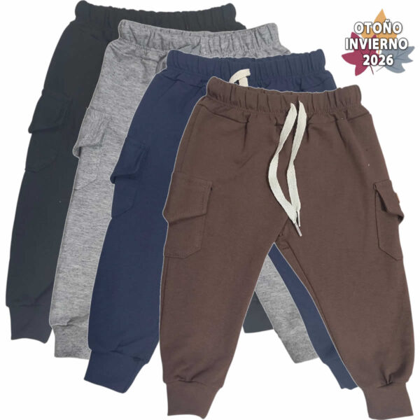 Art 2505 / Pantalón Cargo de Algodón Rustico - talle 2 al 5