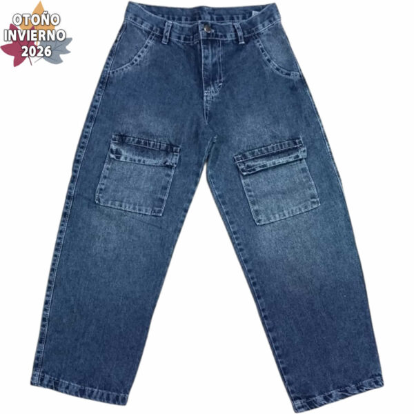 Art 2610 / Jean Baggie bolsillo cargo al Frente talle 6 al 16