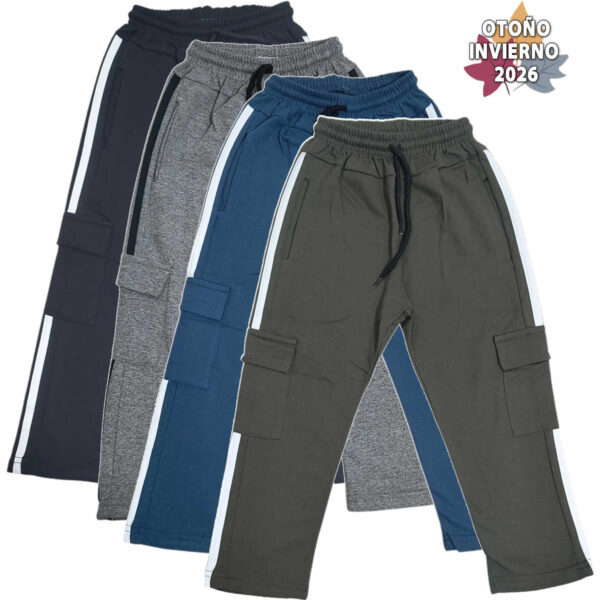 Art 2706 / Pantalon Baggie Cargo de Algodon Rustico talle 6 al 16