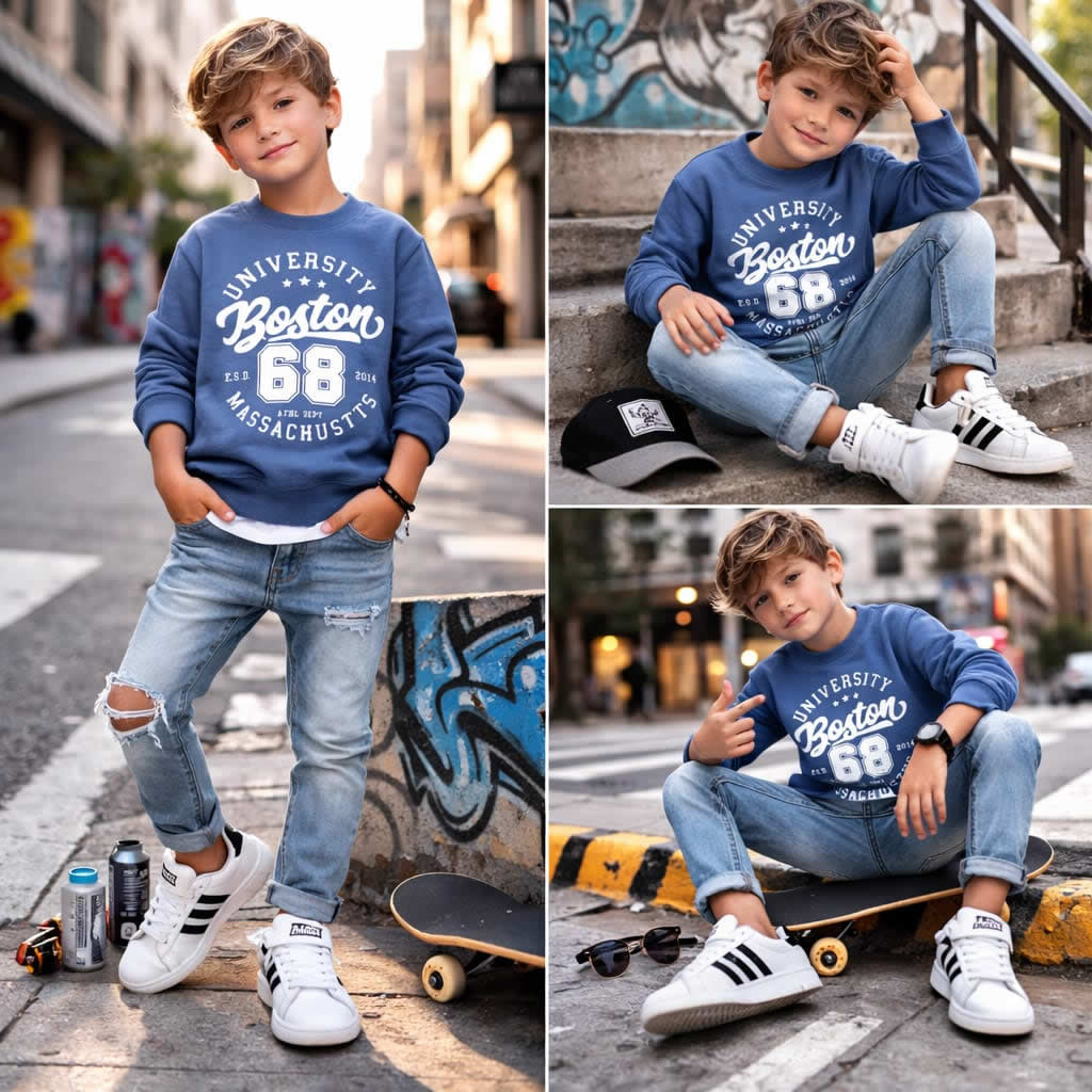 Art 2708 / Buzos de Algodon con Friza Talle 4 al 16 - Image 8