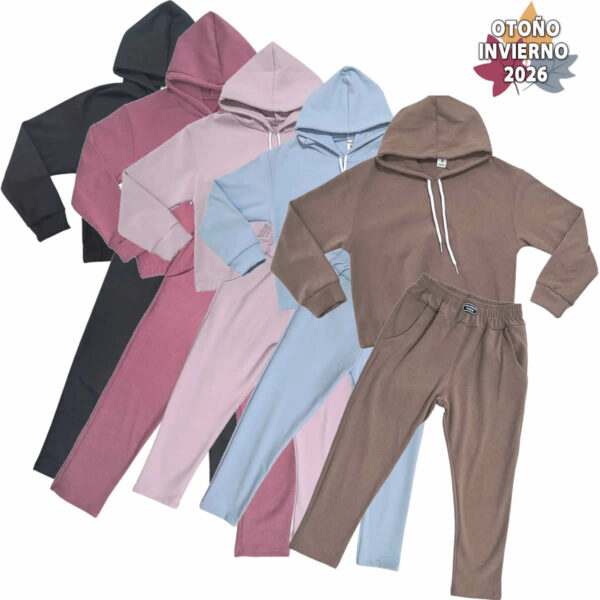 Art 2612 / Conjunto Buzo Capucha y Pantalon Darlom Talle 6 al 16