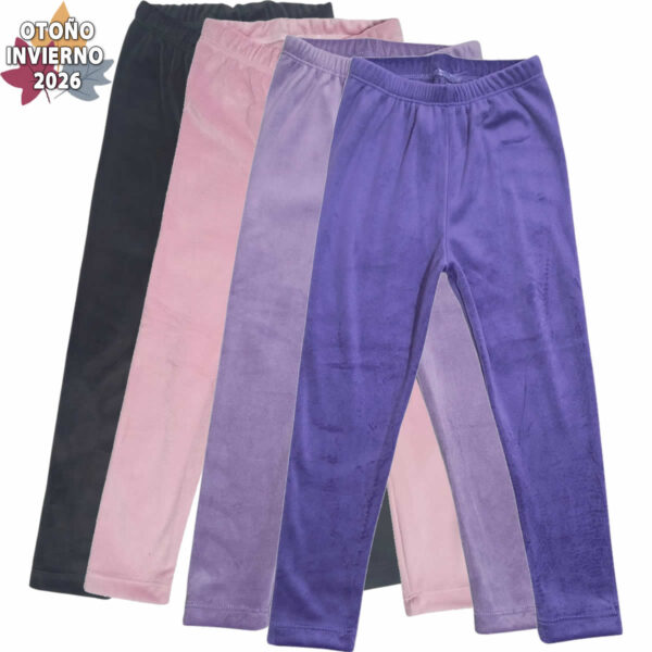 Art 2618 / Calzas de Plush Liso Talle 4 al 16