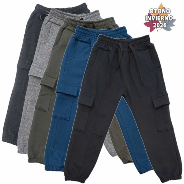 Art 2711 / Pantalon Babucha Cargo de Algodon Frizado talle 4 al 16