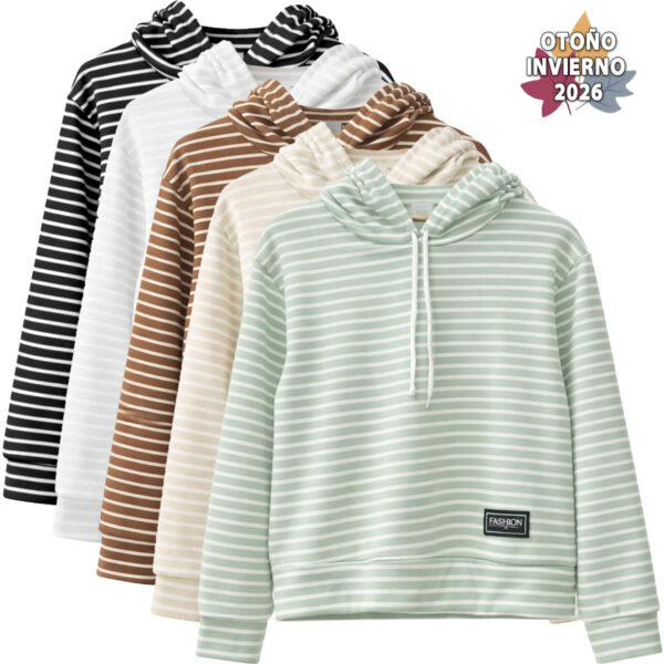 Art 2715 / Buzo Darlom Capucha Rayado - Talle 6 al 16