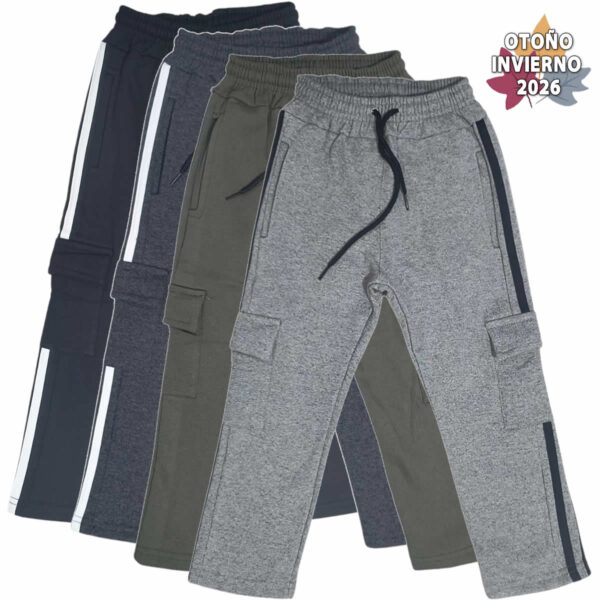 Art 2716 / Pantalon Baggie Cargo de Algodon Frizado talle 6 al 16