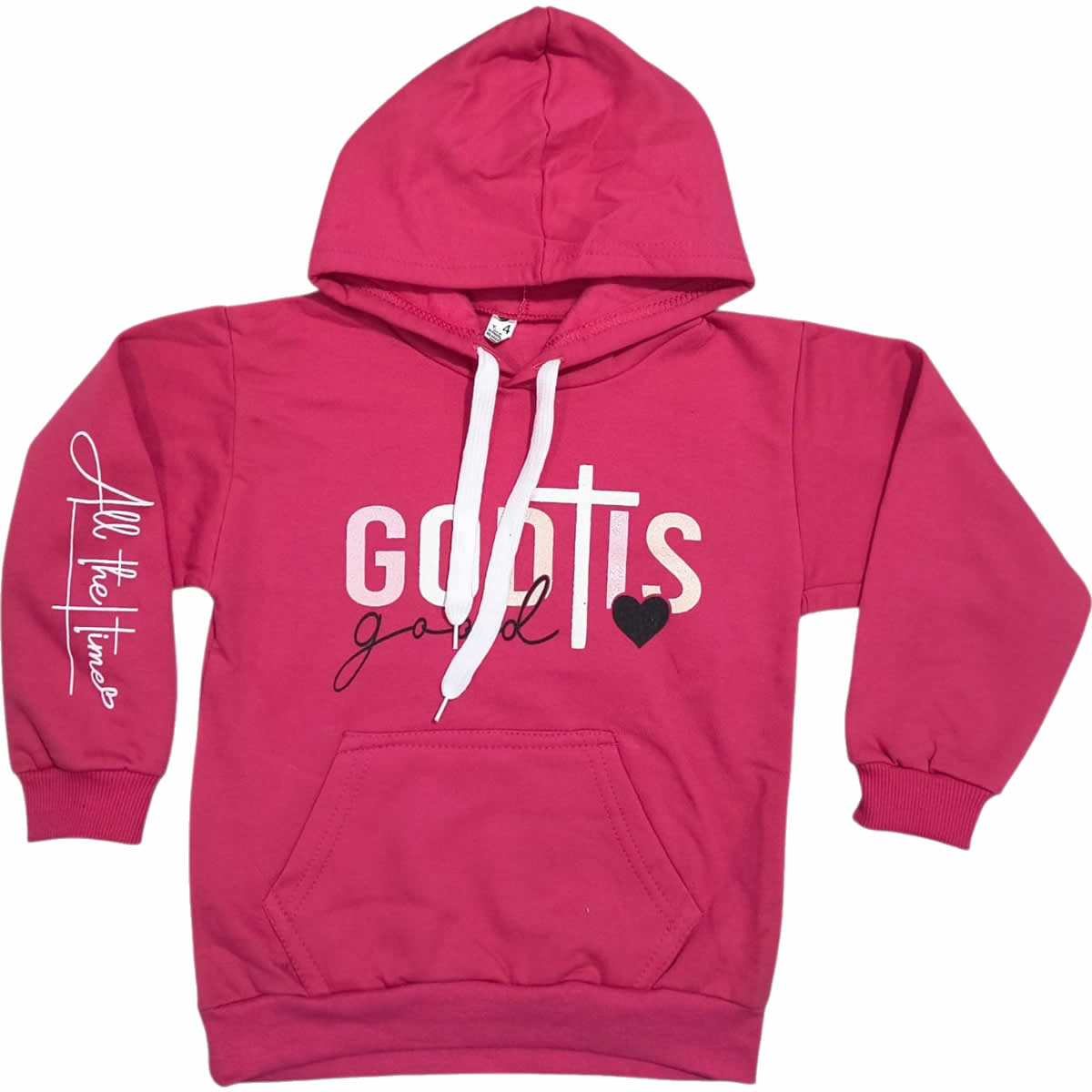 Art 2621 / Buzo Capucha Algodon Frizado con Estampa brillo - Talle 4 al 16 - Image 5