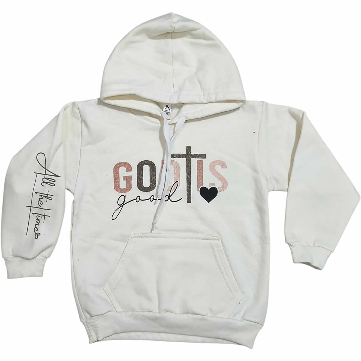 Art 2621 / Buzo Capucha Algodon Frizado con Estampa brillo - Talle 4 al 16 - Image 3