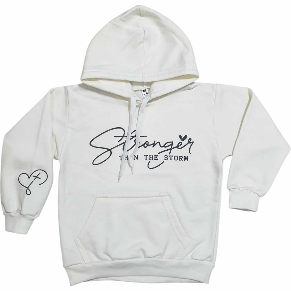 Art 2621 / Buzo Capucha Algodon Frizado con Estampa brillo - Talle 4 al 16 - Image 2