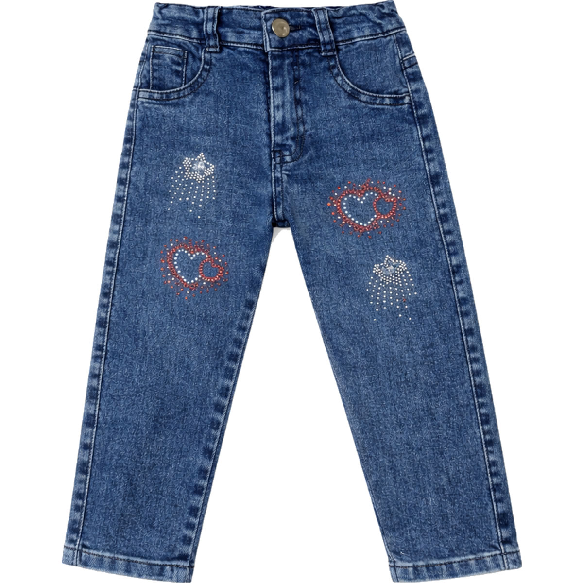 Art 2516 / Jeans Beba con Brillo Elastizado Gris y Azul - talle 1 al 5 - Image 3