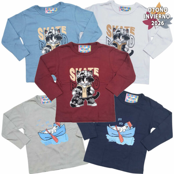 Art 2519 / Remeras de Algodon Estampada Talle 3 al 6