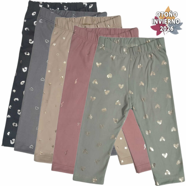 Art 2521 / Calza Bebe Termica frizada soft con Estampa  - Talle 2 al 5