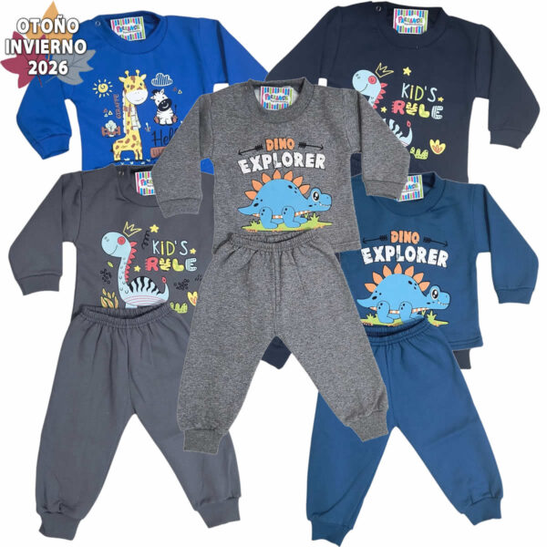 Art 2526-1 / Conjunto de Buzo y Pantalon de Algodon con Friza - Talle 1 al 5