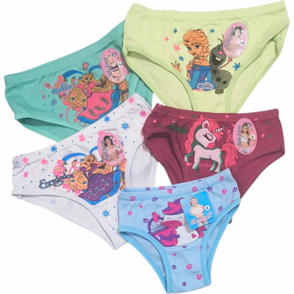Art 2802 / Pack X 12 Bombachas Niña Personajes  talle 4 al 14