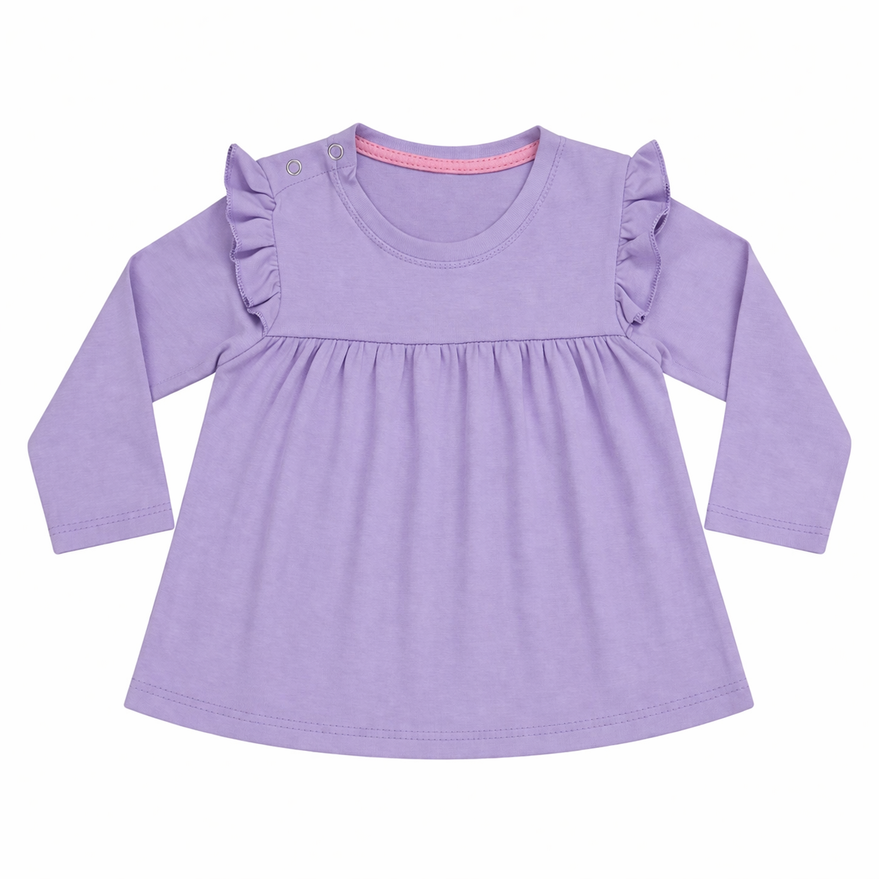 Art 2517 / Remeras Algodon Peinado Volado Bebe - talle 2 al 5 - Image 2